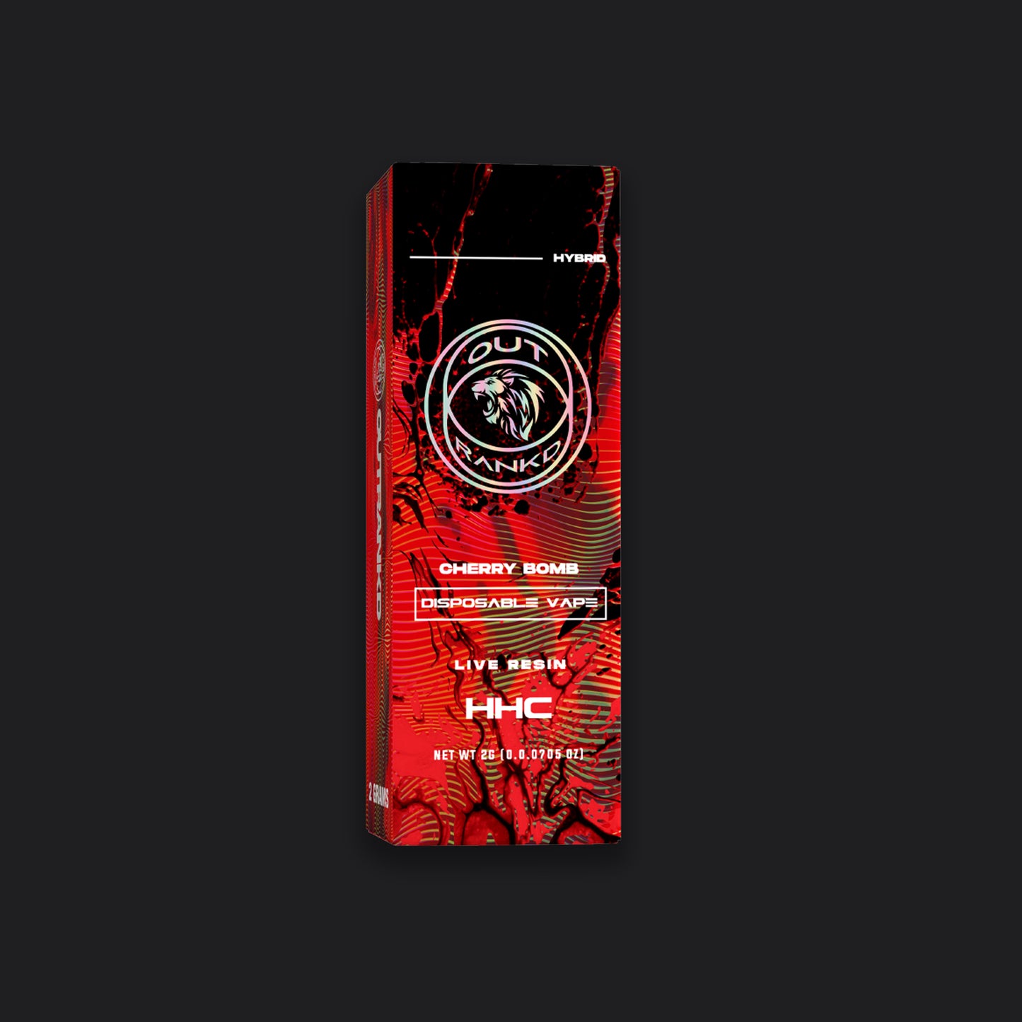 HHC LIVE RESIN - OUTRANKD - DISPOSABLE - CHERRY BOMB - 2 GRAM