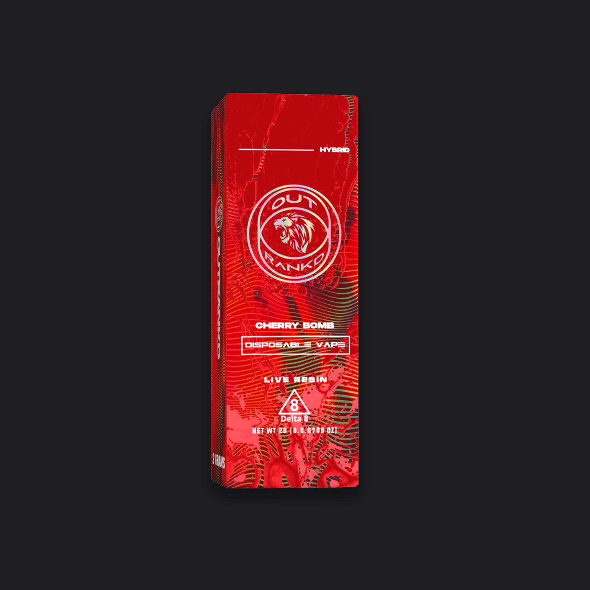 D8 - OUTRANKD - DISPOSABLE - CHERRY BOMB - 2 GRAM Outrankd Global D8 - OUTRANKD - DISPOSABLE - CHERRY BOMB - 2 GRAM Outrankd Global